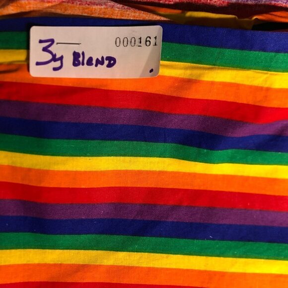 Fabric Material - 3 yard Colorful Rainbow Stripe #161 - Picture 2 of 2